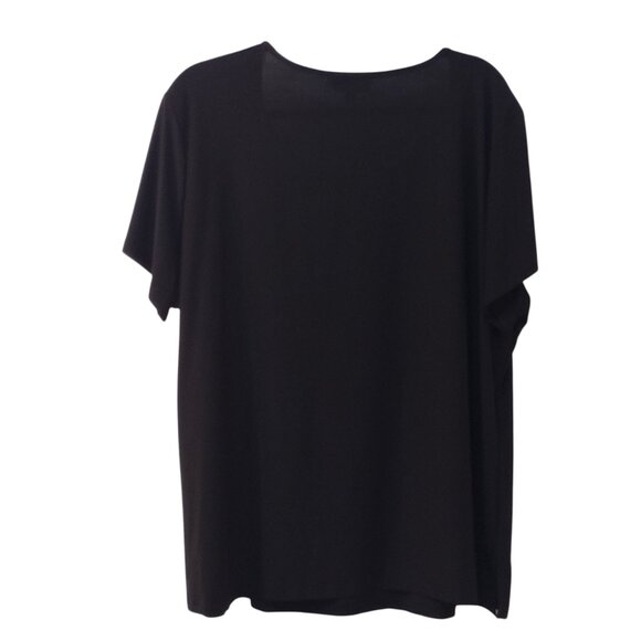 Antthony : 2-pc Short Sleeve Pant Set w/Removable Pearl Necklace, Size 2X, Black - Picture 4 of 11